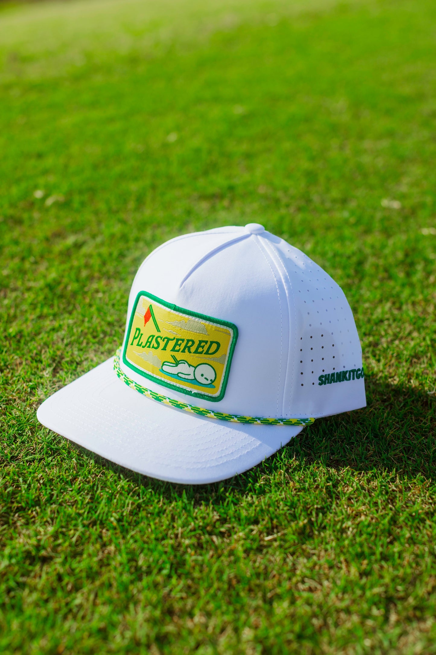 White Plastered Patch Hat