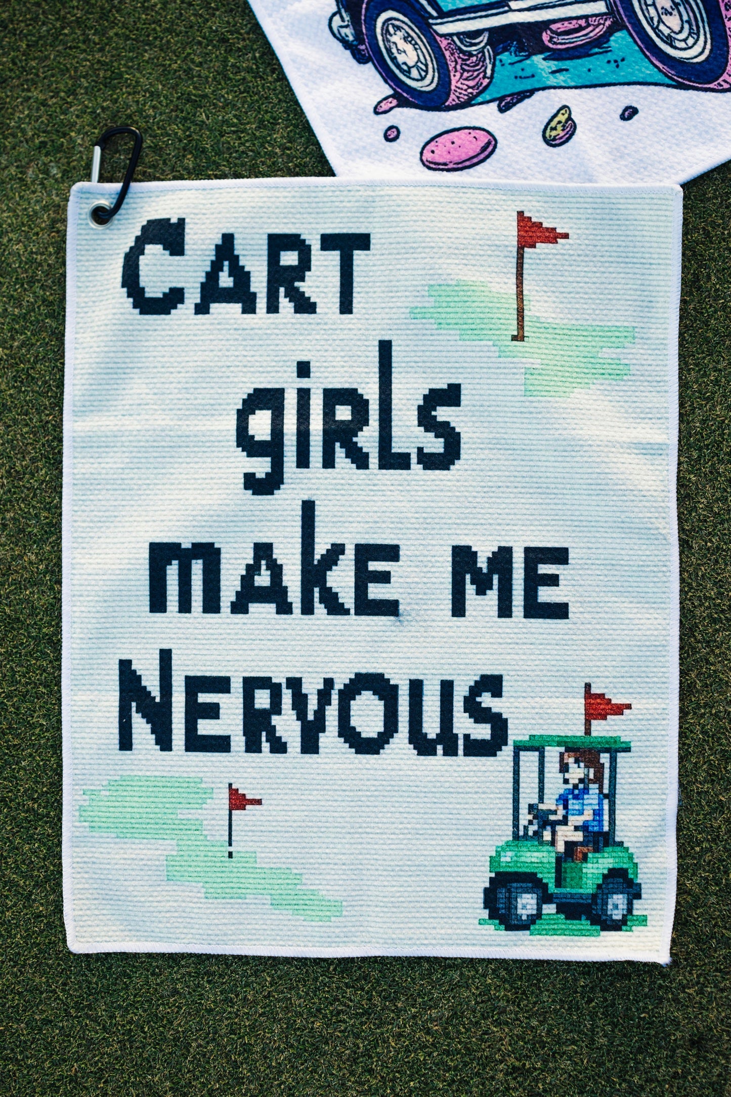 Cart Girls Make Me Nervous Golf Towel