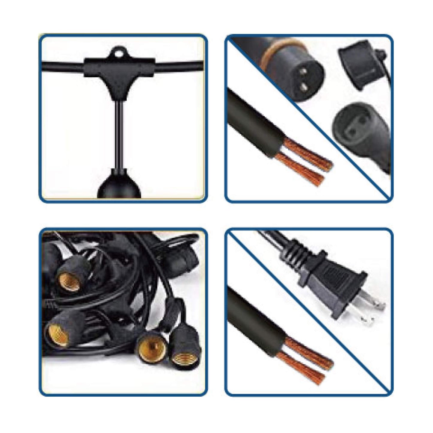 Gardenreet 48FT Outdoor Bistro Lights